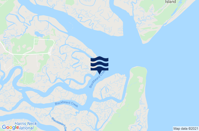 Mappa delle Getijden in N. Newport River NE of Vandyke Creek, United States