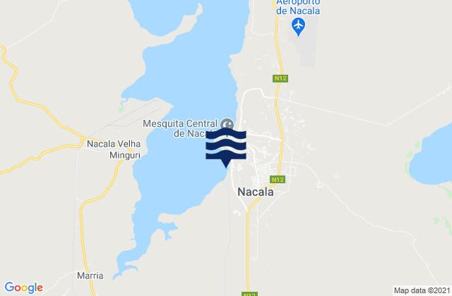 Mappa delle Getijden in Nacala, Mozambique