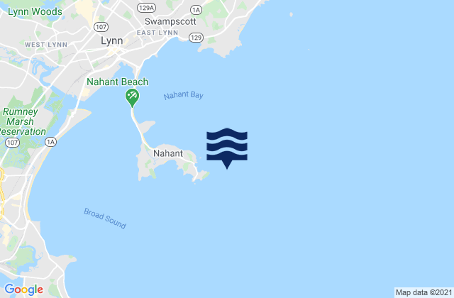 Mappa delle Getijden in Nahant 0.4 n.mi. east of East Point, United States