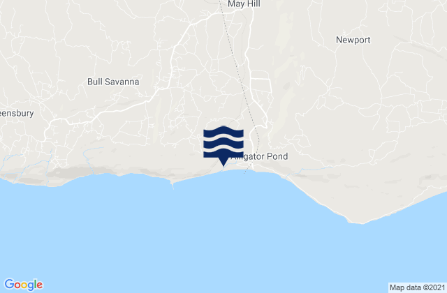 Mappa delle Getijden in Nain, Jamaica