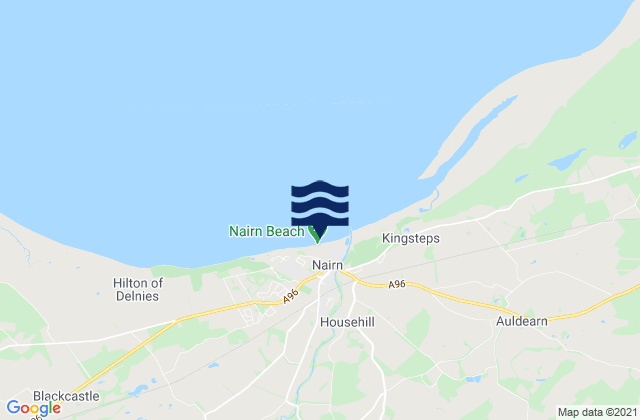 Mappa delle Getijden in Nairn Beach, United Kingdom