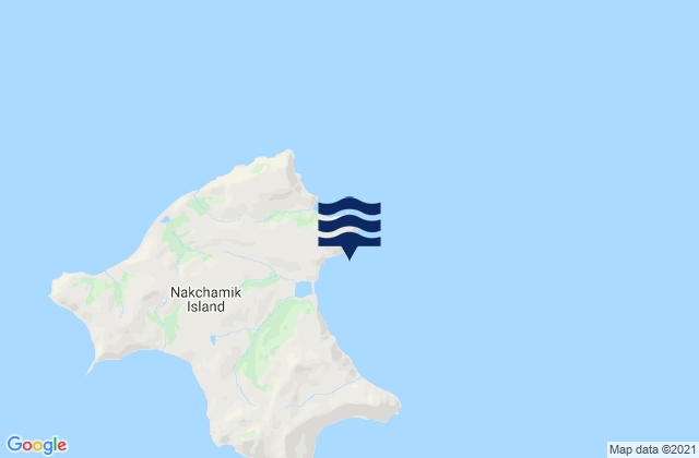 Mappa delle Getijden in Nakchamik Island, United States