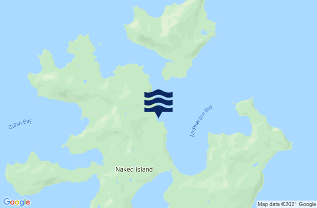 Mappa delle Getijden in Naked Island McPherson Passage, United States