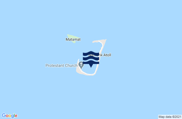 Mappa delle Getijden in Namdrik Atoll, Marshall Islands