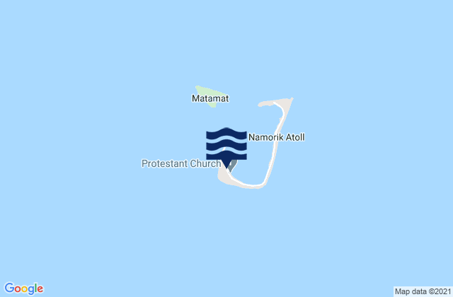 Mappa delle Getijden in Namdrik, Marshall Islands