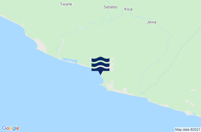 Mappa delle Getijden in Nana Kru, Liberia