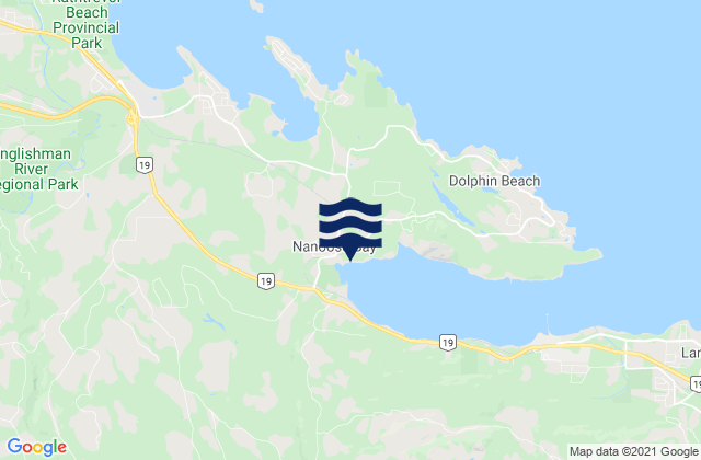 Mappa delle Getijden in Nanoose Bay, Canada