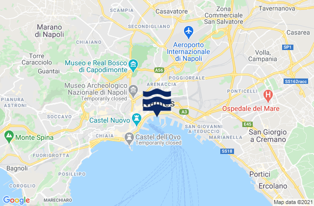 Mappa delle Getijden in Naples, Italy