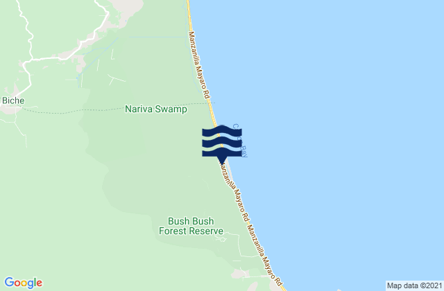 Mappa delle Getijden in Nariva River, Trinidad and Tobago