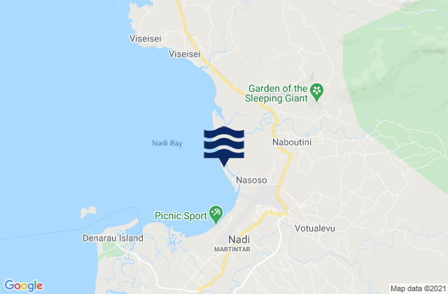 Mappa delle Getijden in Nasoso Island, Fiji
