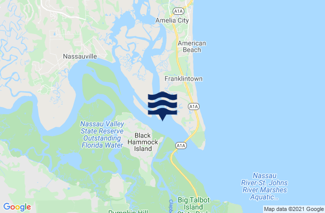 Mappa delle Getijden in Nassauville, United States