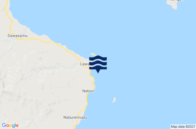 Mappa delle Getijden in Natovi, Fiji