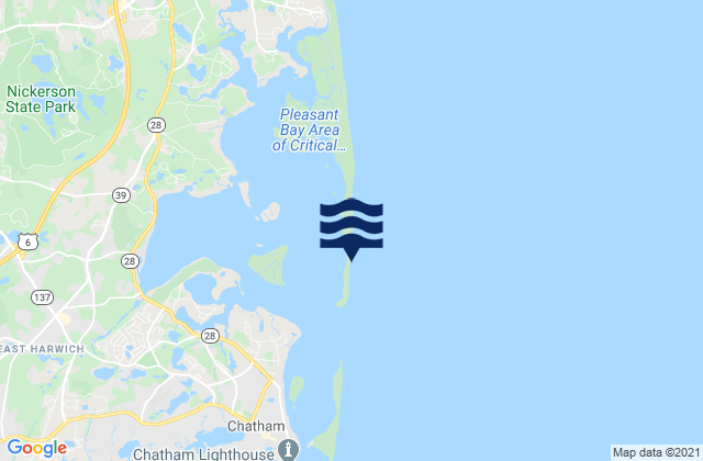 Mappa delle Getijden in Nauset Beach Orleans, United States