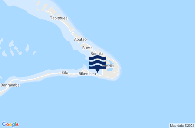 Mappa delle Getijden in Nawerewere Village, Kiribati