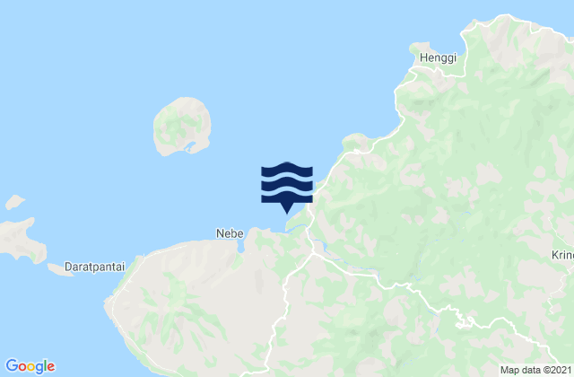 Mappa delle Getijden in Nebe, Indonesia