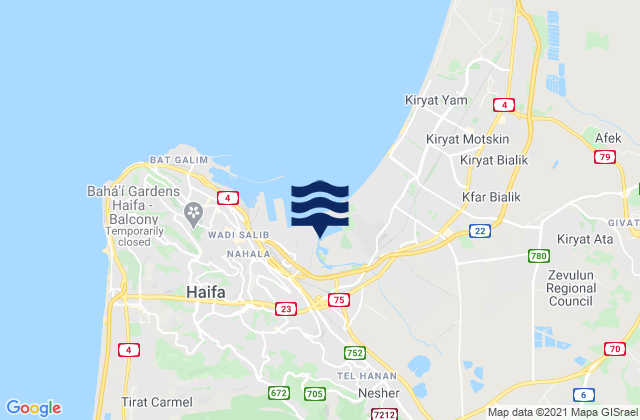 Mappa delle Getijden in Nesher, Israel