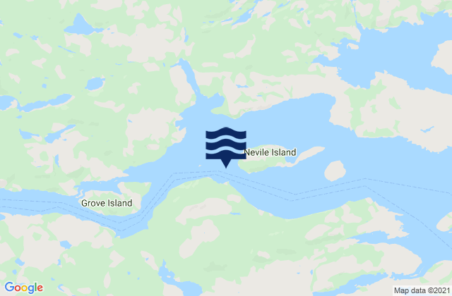 Mappa delle Getijden in Neville Island, Canada