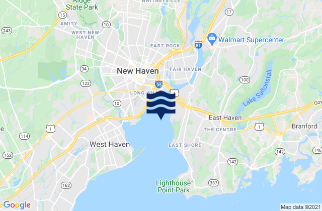 Mappa delle Getijden in New Haven Harbor Gateway Terminal Approach, United States
