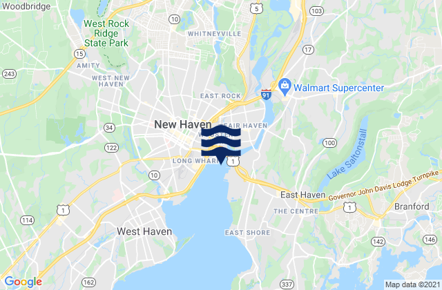 Mappa delle Getijden in New Haven Harbor Tanker Terminal, United States