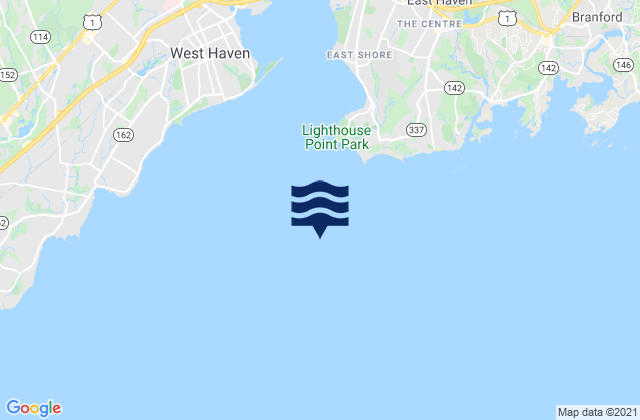 Mappa delle Getijden in New Haven Harbor entrance, United States