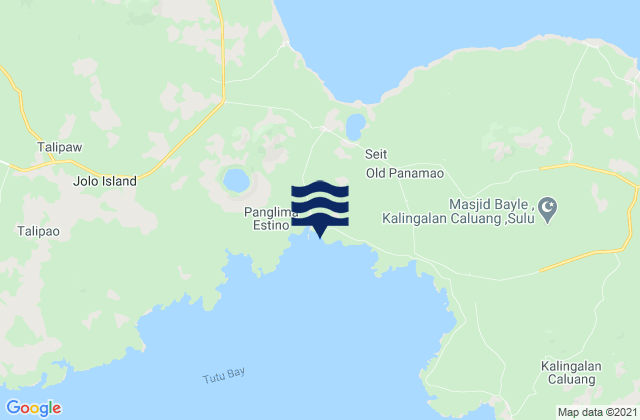 Mappa delle Getijden in New Panamao, Philippines