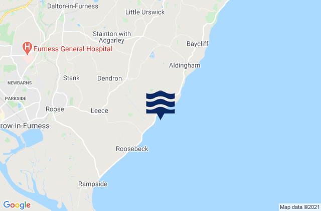 Mappa delle Getijden in Newbiggin Beach, United Kingdom