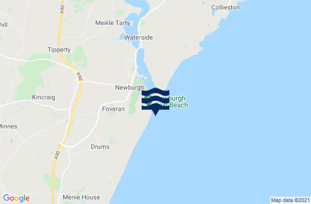 Mappa delle Getijden in Newburgh Beach, United Kingdom