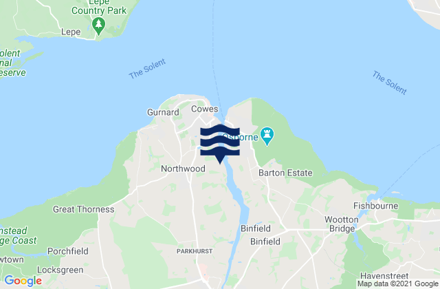 Mappa delle Getijden in Newport, United Kingdom