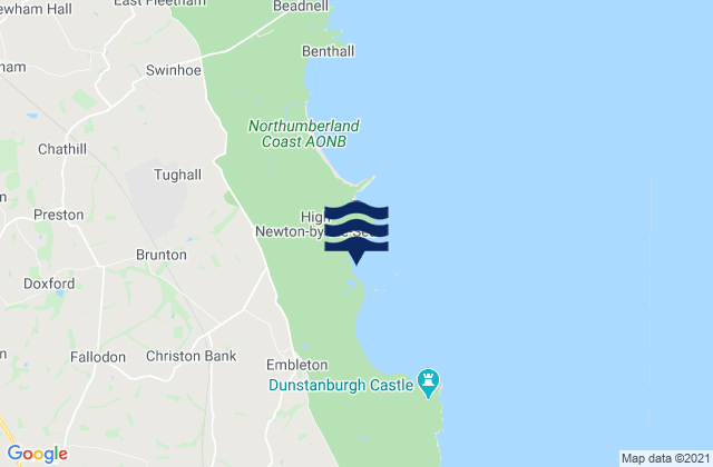 Mappa delle Getijden in Newton Haven Beach, United Kingdom