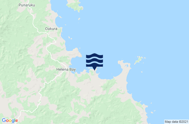 Mappa delle Getijden in Ngahau Bay, New Zealand