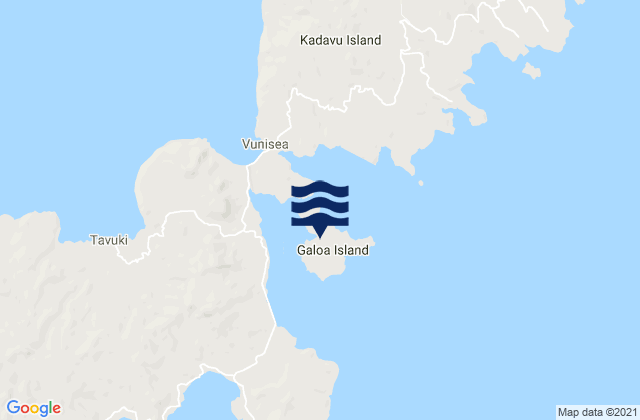 Mappa delle Getijden in Ngaloa Inlet, Fiji
