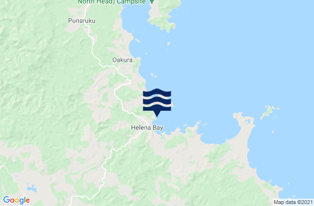 Mappa delle Getijden in Ngawai Bay, New Zealand
