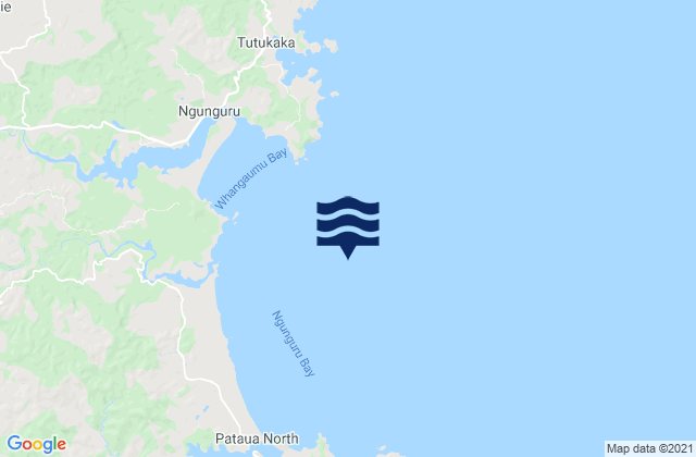 Mappa delle Getijden in Ngunguru Bay, New Zealand