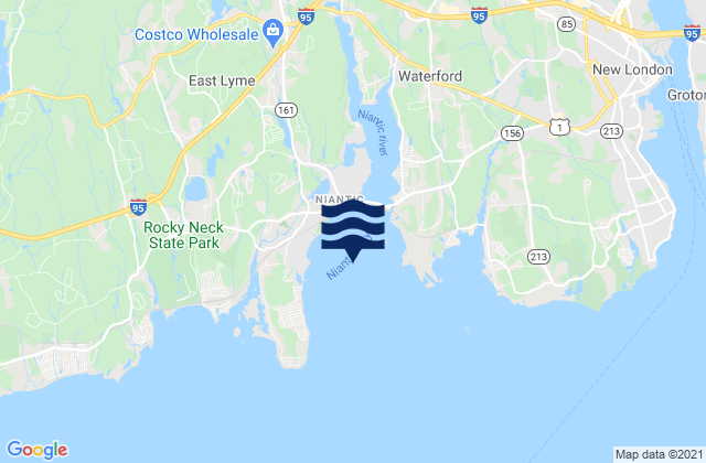 Mappa delle Getijden in Niantic Bay, United States