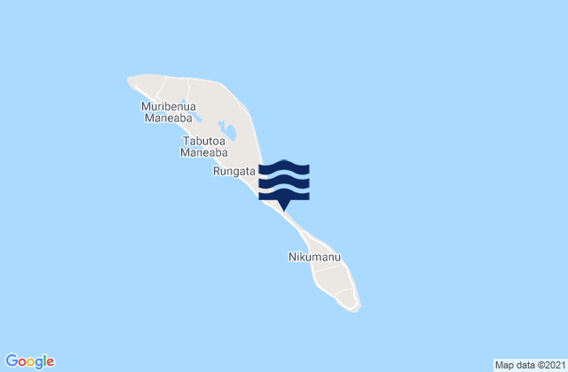 Mappa delle Getijden in Nikunau, Kiribati