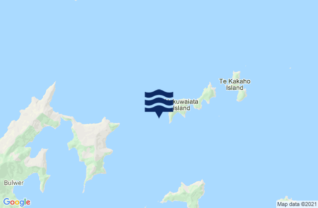 Mappa delle Getijden in Ninepin Rock, New Zealand