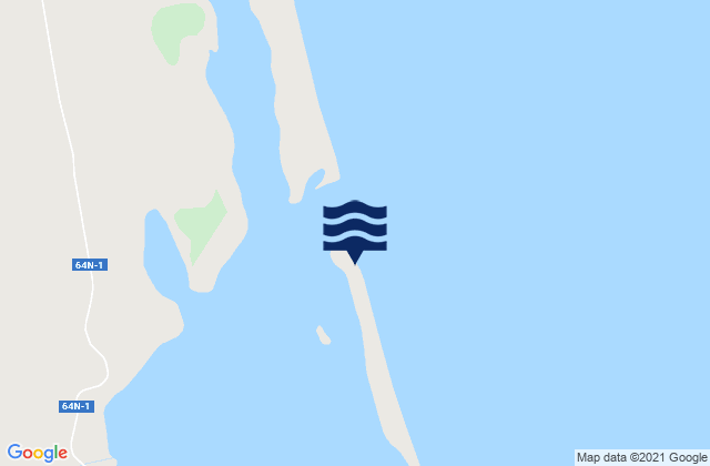 Mappa delle Getijden in Niski Bay, Russia