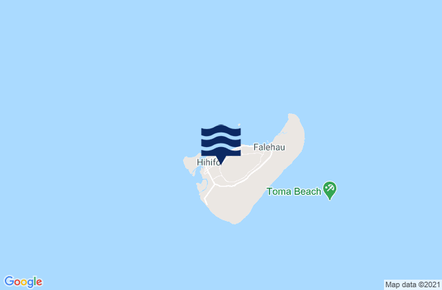 Mappa delle Getijden in Niuas, Tonga