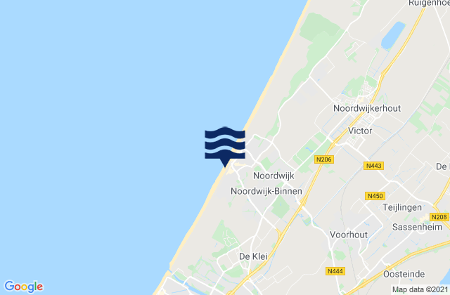 Mappa delle Getijden in Noordwijk aan Zee, Netherlands