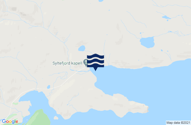 Mappa delle Getijden in Nordfjord, Norway