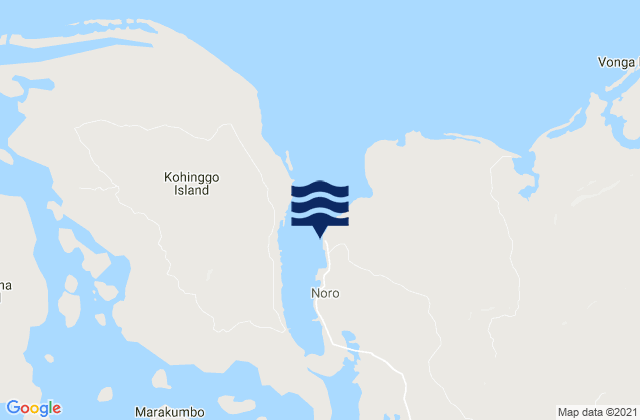 Mappa delle Getijden in Noro, Solomon Islands