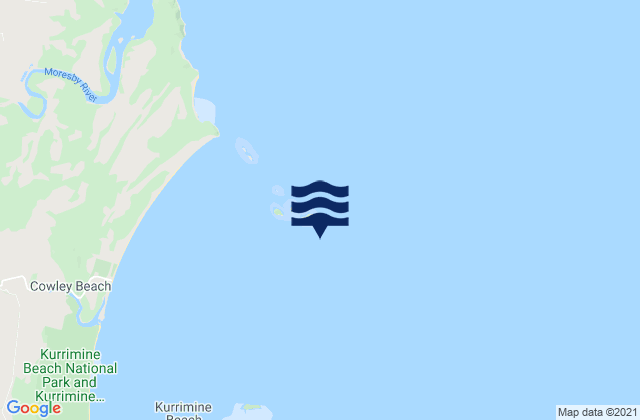 Mappa delle Getijden in North Barnard Island, Australia