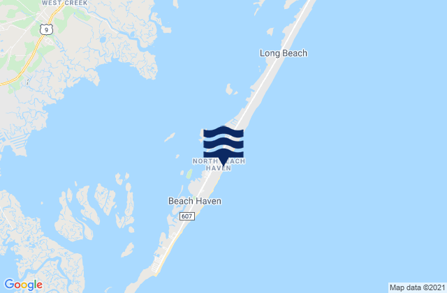 Mappa delle Getijden in North Beach Haven, United States