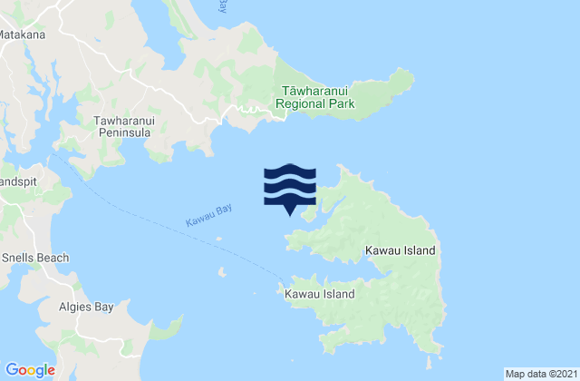 Mappa delle Getijden in North Cove, New Zealand