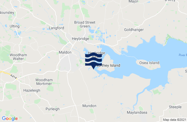 Mappa delle Getijden in North Fambridge, United Kingdom