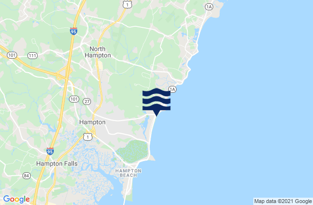 Mappa delle Getijden in North Hampton, United States
