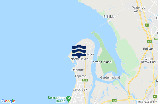 Mappa delle Getijden in North Haven, Australia