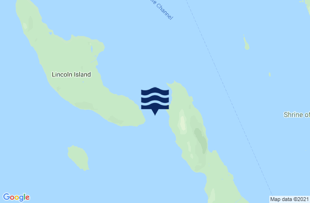 Mappa delle Getijden in North Pass Lincoln Island, United States