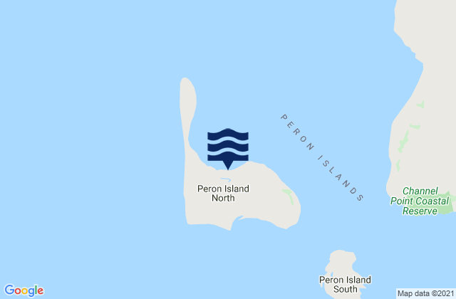 Mappa delle Getijden in North Peron Island, Australia