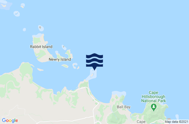Mappa delle Getijden in North Red Cliff Island, Australia
